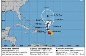 El huracán Tammy se aleja del Caribe y dirige hacia el norte sin nuevas amenazas en tierra