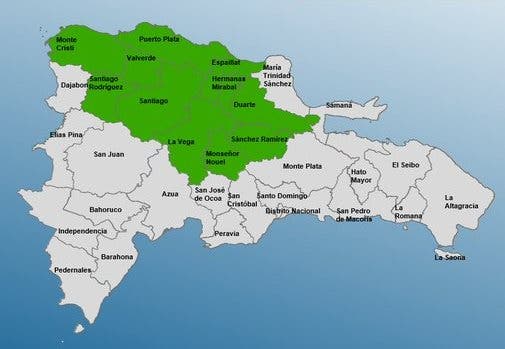 COE declara 11 provincias en alerta por vaguada