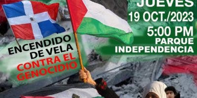 Convocan vigilia en solidaridad con Palestina