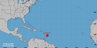 Tammy se fortalece con pronóstico de convertirse en huracán el sábado en las Antillas Menores