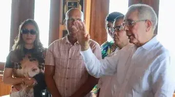 Danilo Medina juramenta militantes de Alianza País