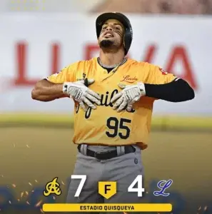 Águilas vencen 7-4 a los Tigres del Licey en el Estadio Quisqueya