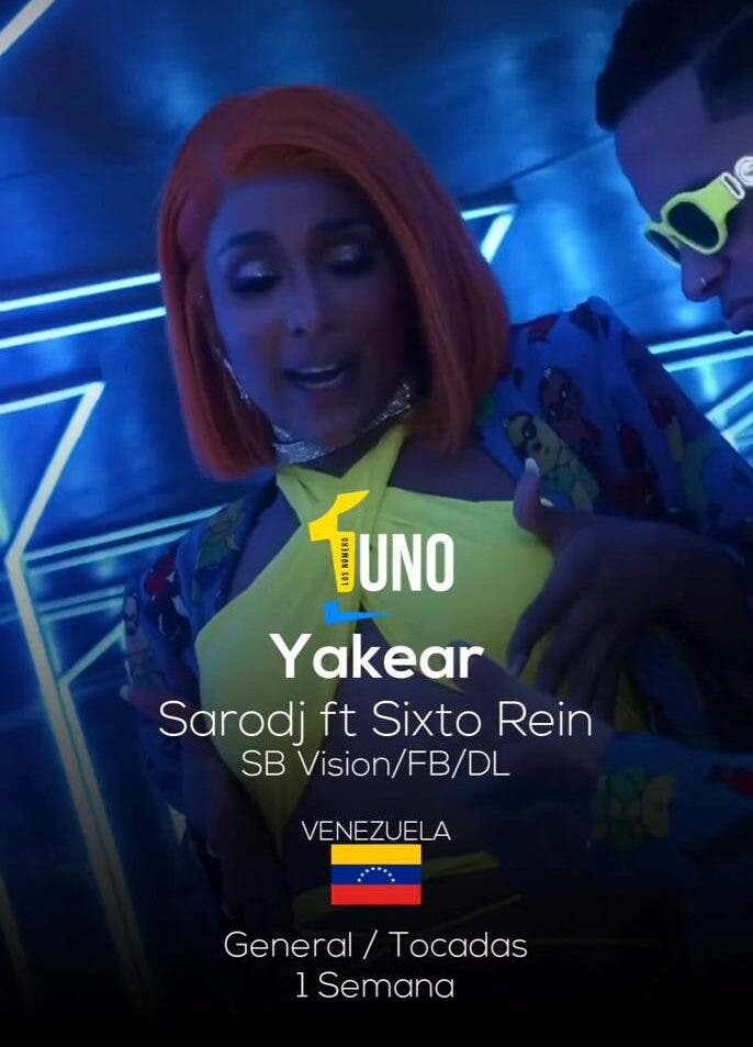 Sarodj alcanza número 1 con su éxito “Yakear” en Monitor Latino Venezuela