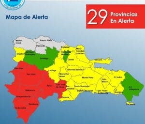 COE aumenta a 29 las provincias en alerta por las lluvias