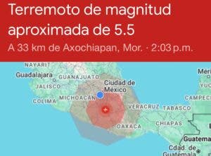 Un sismo de magnitud 5,8 con epicentro en el centro de México sacude a la capital del país