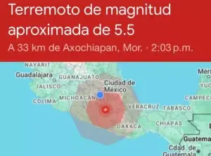 Un sismo de magnitud 5,8 con epicentro en el centro de México sacude a la capital del país