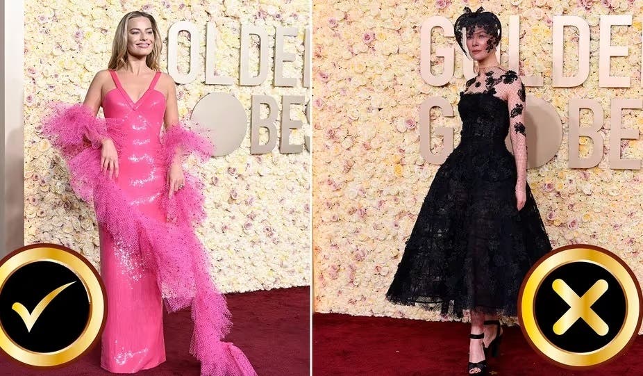 Conoce los mejores y peores vestidos en alfombra roja de Golden Globes 2024