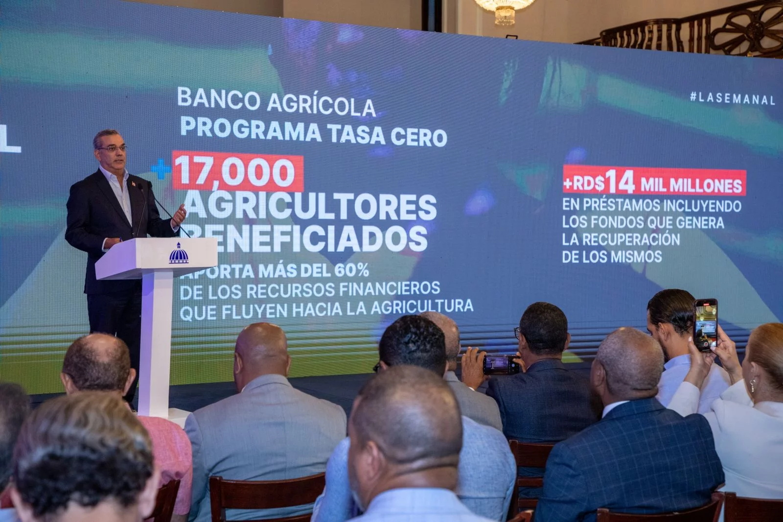 Abinader afirma el país produce el 90.6% de los alimentos que consume la población