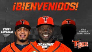 Toros adquieren a Jhonkensy Noel, Yeury Gervacio y un pick desde las Estrellas