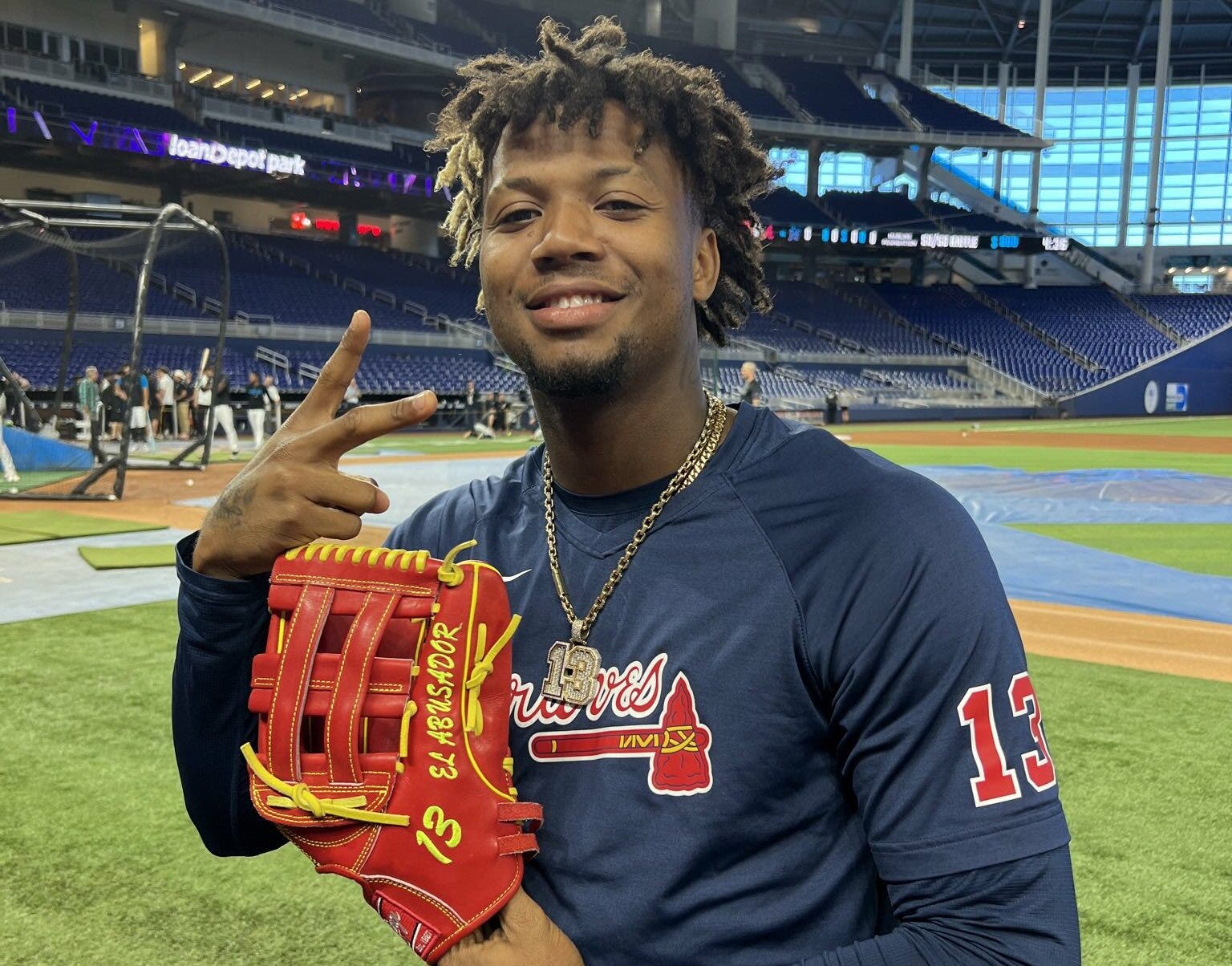 Ronald Acuña Jr sobre molestias en su rodilla- “Siento que puedo jugar hoy»