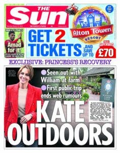 “Feliz y saludable» es vista en público Kate Middleton, según “The Sun”