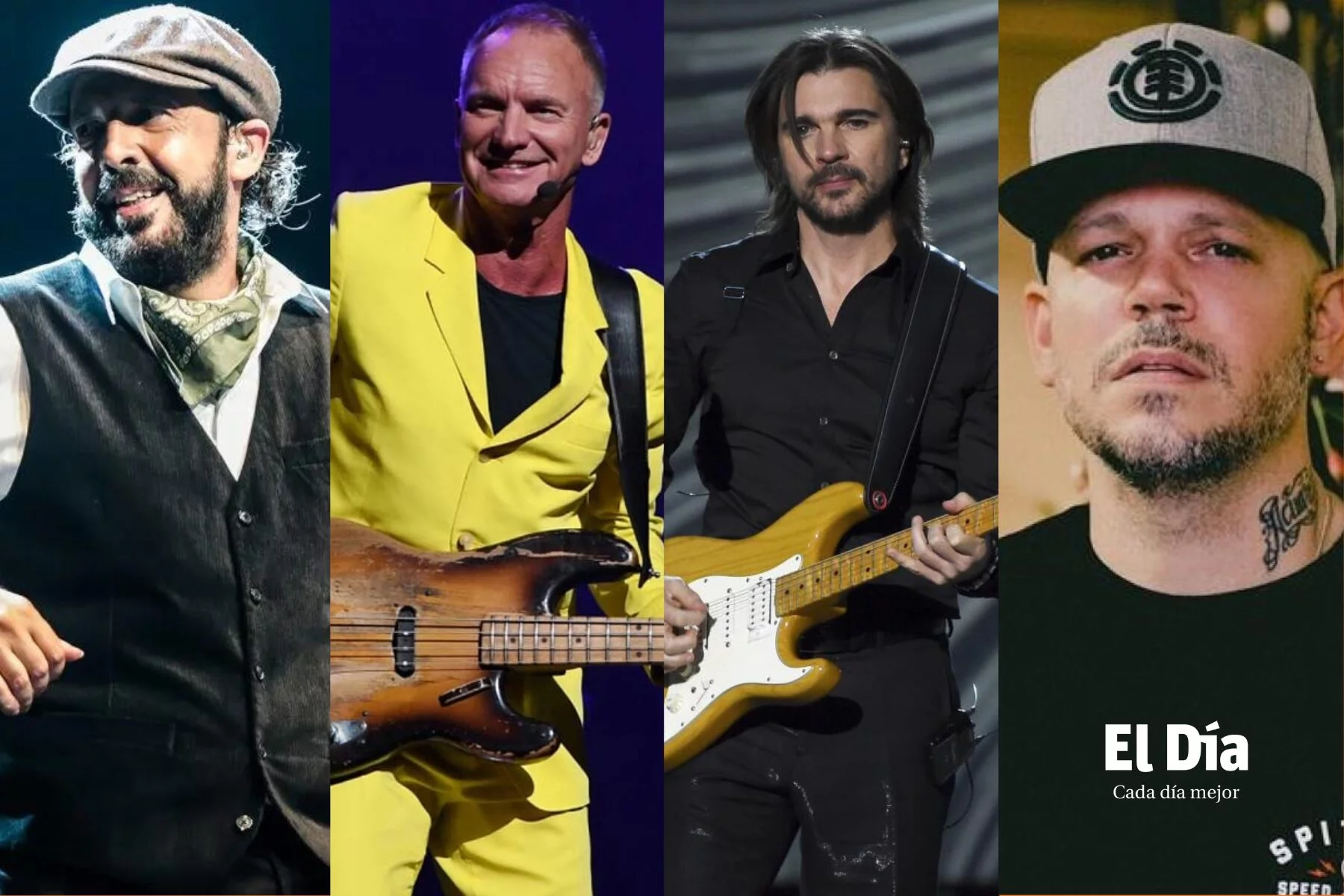 Juan Luis Guerra, Sting, Juanes y Residente se presentarán en abril en el Estadio Olímpico