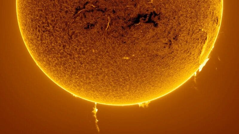 Las impresionantes imágenes del Sol tomadas por un astrofotógrafo aficionado argentino