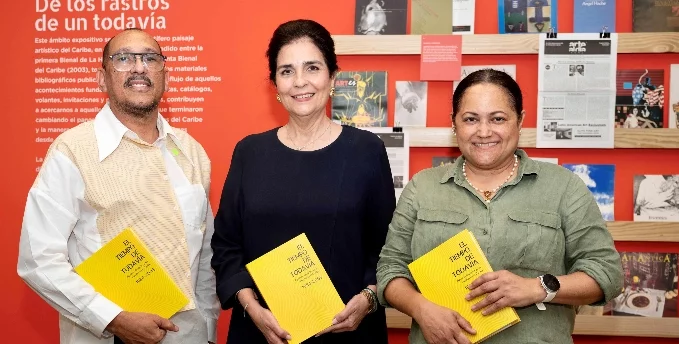 Orlando Isaac, María Amalia León y Sara Hermann.