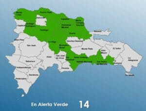 Suman 14 las provincias en alerta verde por incidencia del sistema frontal