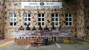 CESFronT incauta 85,600 unidades de cigarrillos en conjunto con el Ejército