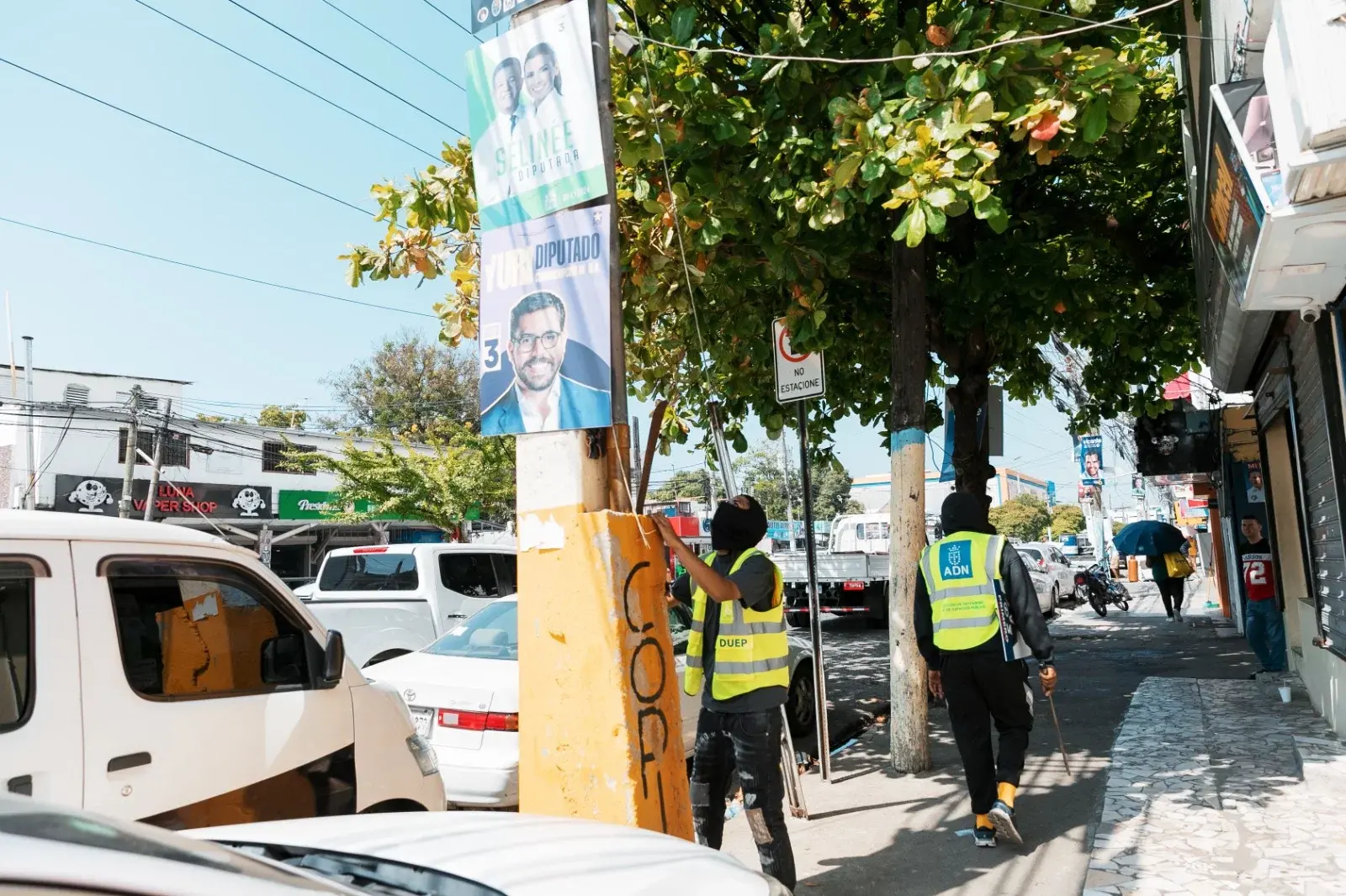 ADN retira propaganda política de las calles del Distrito Nacional