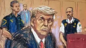 Las ilustradoras que muestran con sus dibujos qué pasa dentro del mediático juicio a Donald Trump