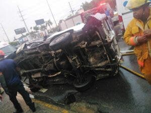 Al menos cuatro personas heridas en accidente de tránsito en la Lope de Vega con Kennedy