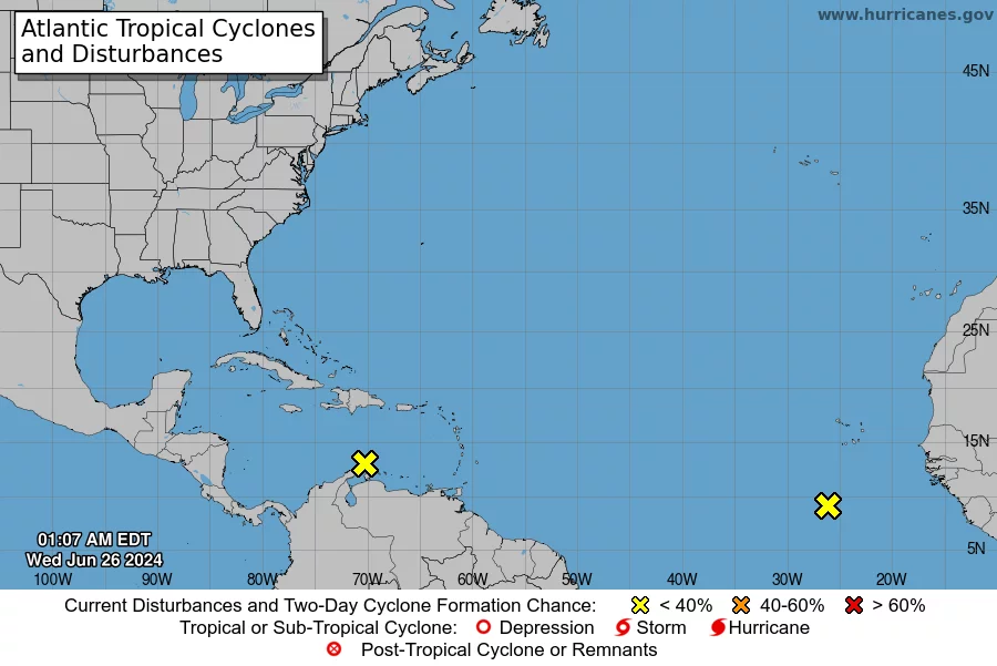 Meteorología alerta sobre posible desarrollo de ciclones en el Caribe