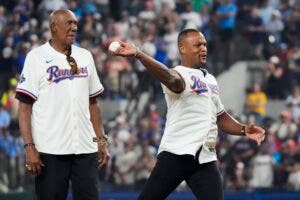 Adrián Beltré hizo el lanzamiento de honor previo al Juego de Estrellas