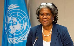 La embajadora de EE.UU. ante la ONU se haya en Haití