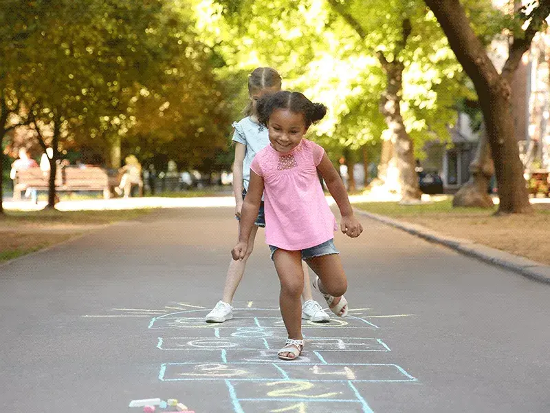 Un menú de juego saludable para niños