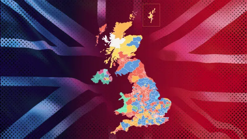 El mapa que muestra la arrolladora victoria de los laboristas en las elecciones de Reino Unido