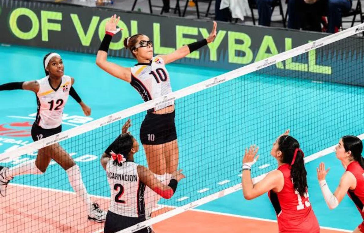 Aspecto del partido de ayer entre las selecciones  de República Dominicana y México.