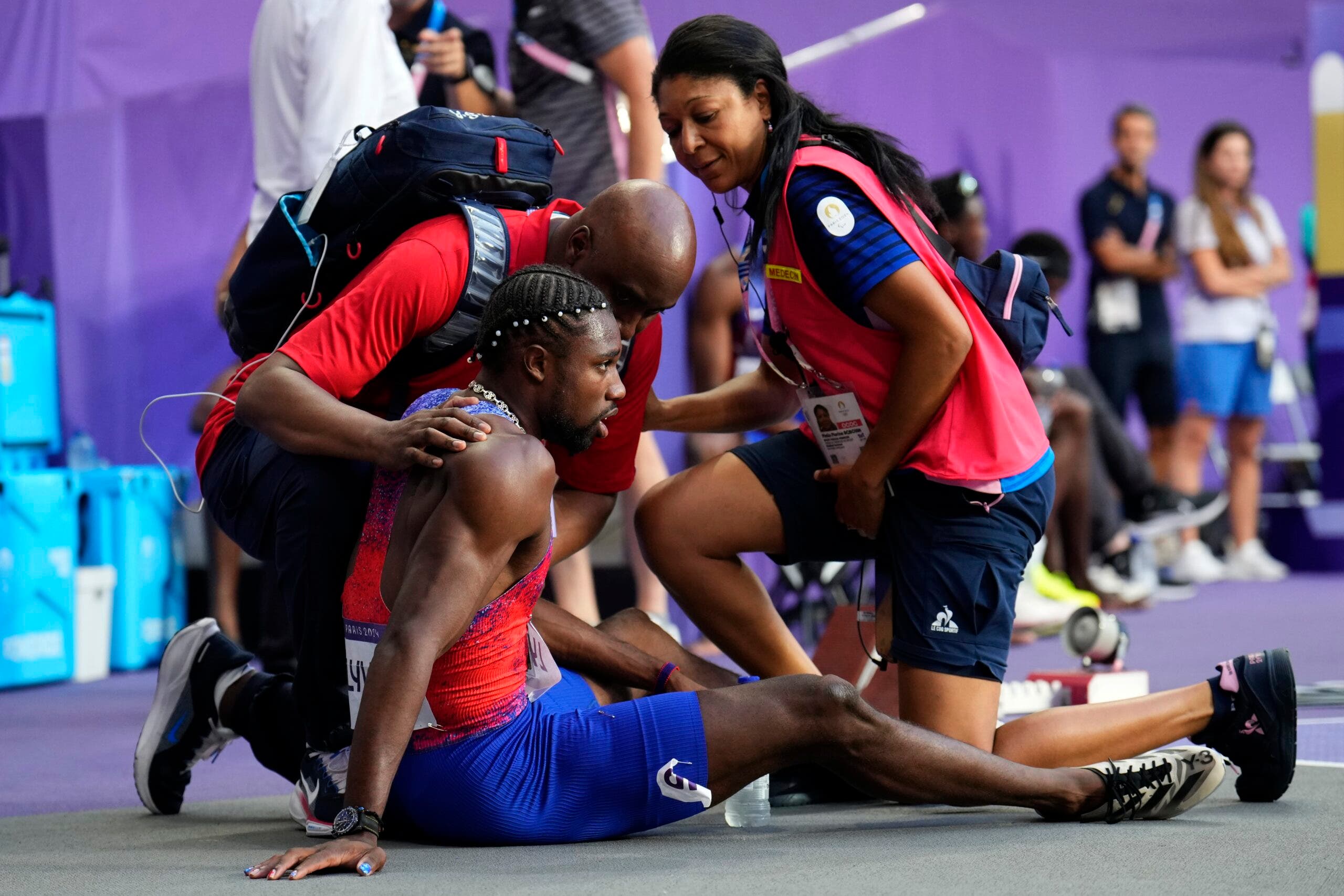 Noah Lyles compite con covid la final de los 200 metros