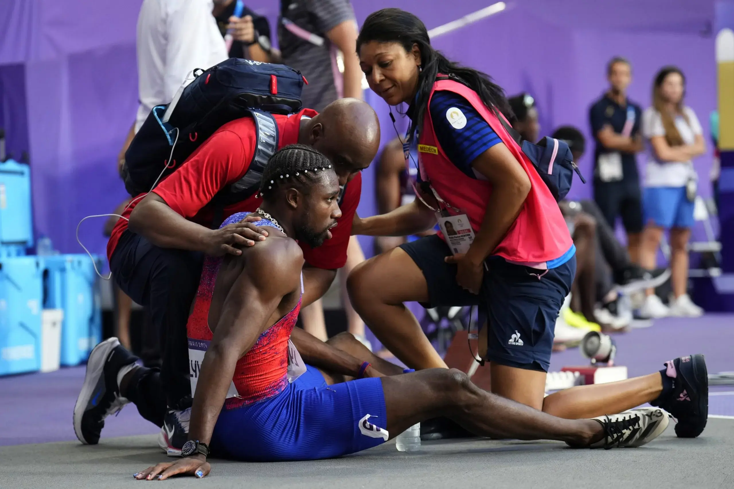 Noah Lyles compite con covid la final de los 200 metros