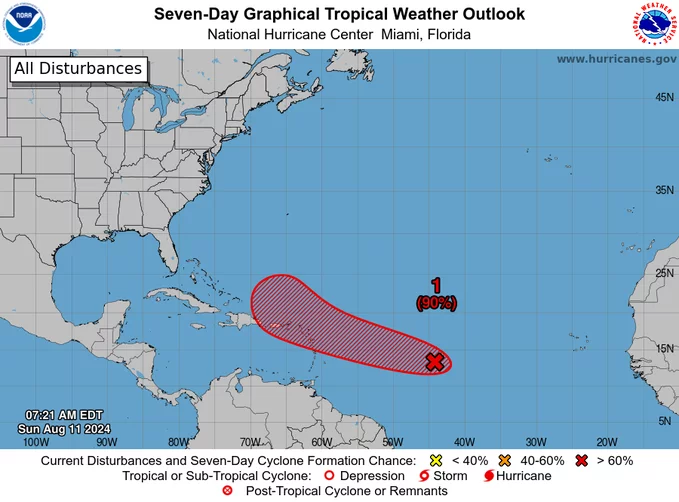 Onda tropical podría convertirse en ciclón en las próximas 48 horas