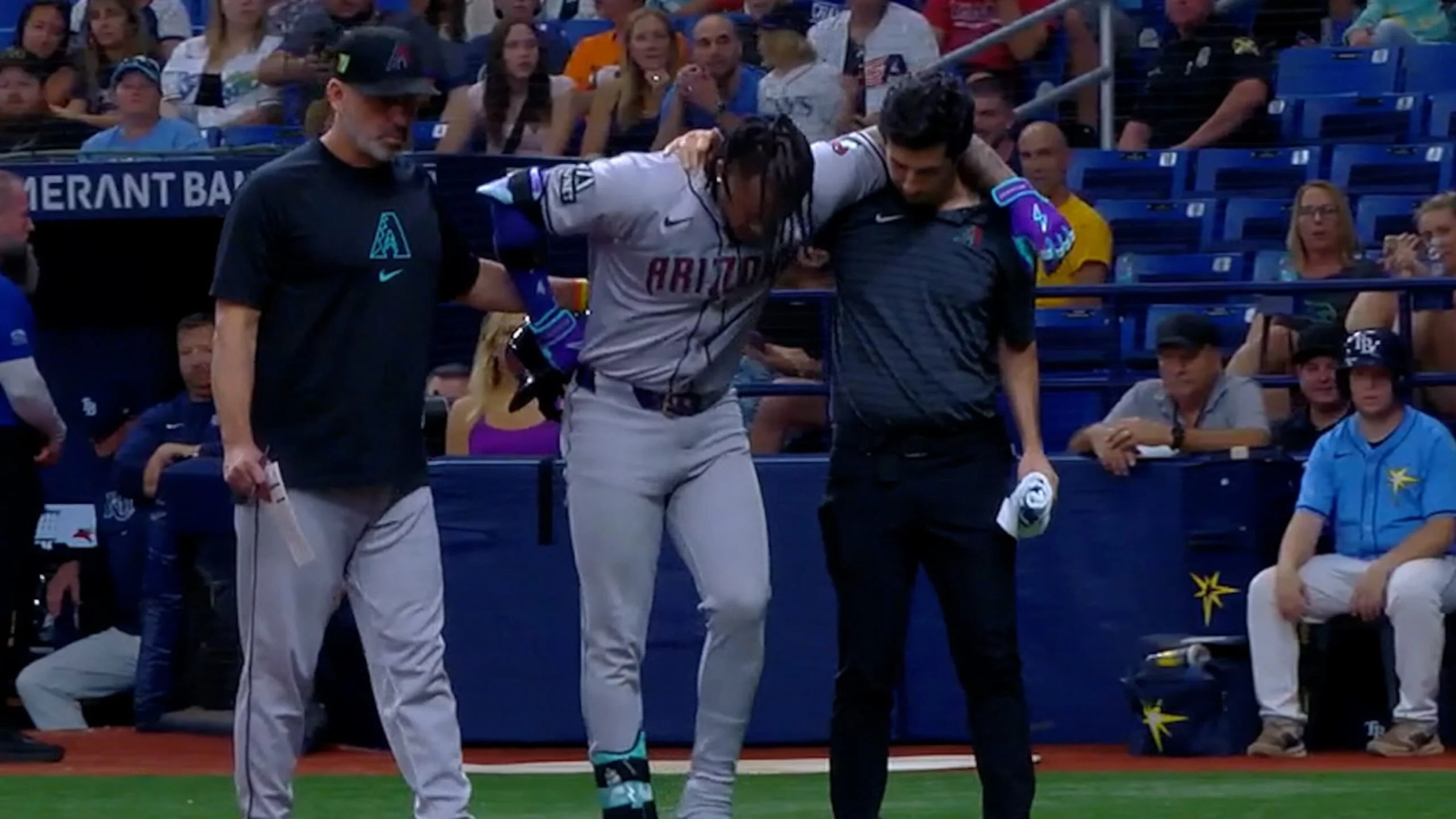 Marte se resintió del tobillo y se ausentó de la alineación de D-backs