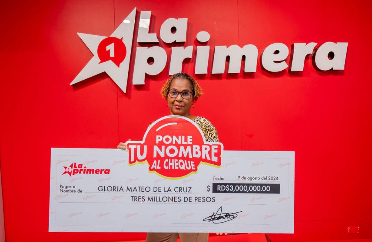 Una madre soltera gana RD$3 millones en Loto 5 y Loto 5 + de La Primera