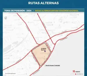 Rutas alternas por actividades toma de posesión 2024