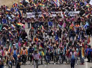 Evo Morales moviliza marcha hacia La Paz