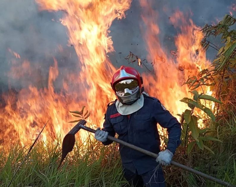 Humo viaja por el fuego de  Brasil y Bolivia