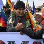 Imágenes de la marcha de protesta encabezada por Evo Morales contra Luis Arce