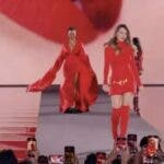 Belinda sufre aparatosa caída en plena pasarela de moda en París