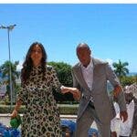 Al Horford y Amelia Vega visitan al presidente Luis Abinader en el Palacio Nacional