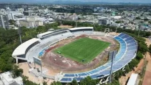 Avanzan los trabajos de remodelación del Estadio Olímpico Félix Sánchez