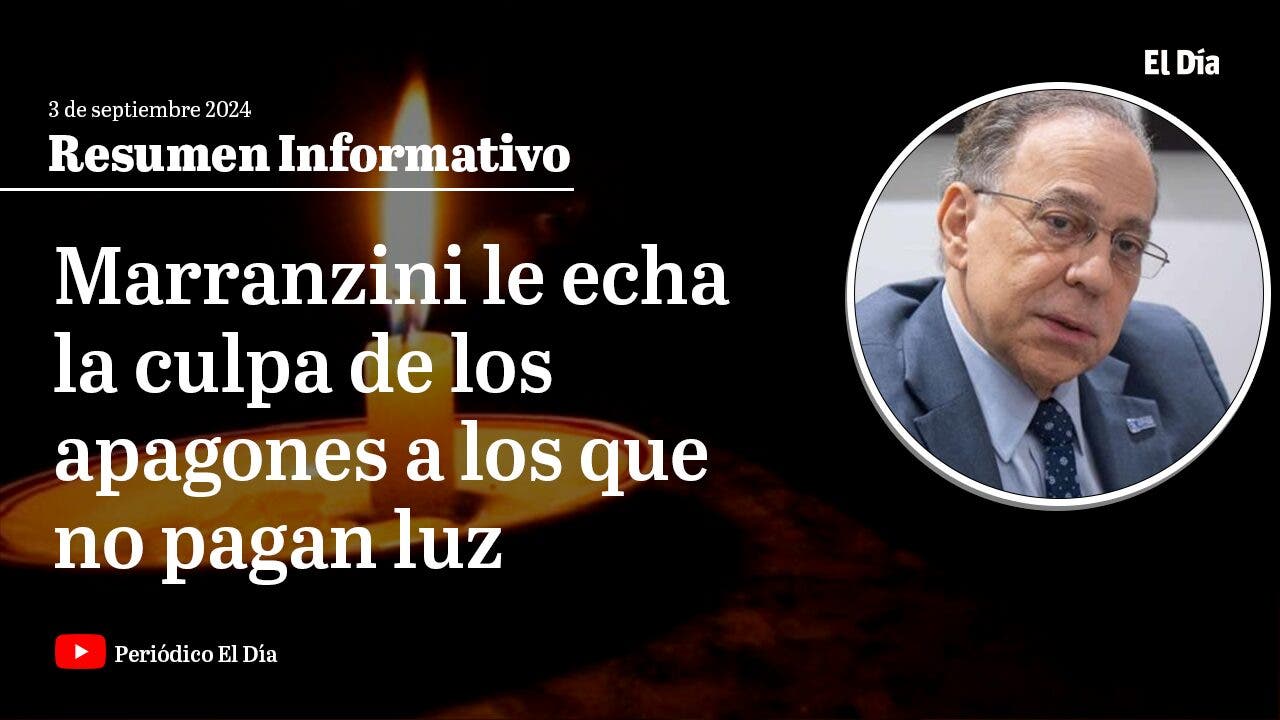 Marranzini le echa la culpa de los apagones a los que no pagan luz