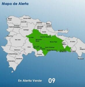 COE coloca en alerta verde 9 provincias por onda tropical y vaguada