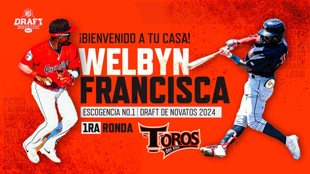 Welbyn Francisca el primer pick de los Toros en el Draft de Novatos 2024