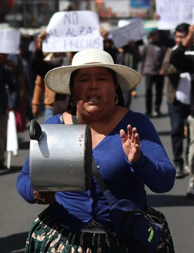 Protestas en Bolivia por costo de la vida