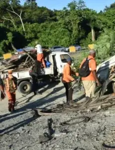 Obras Públicas derriba casetas ilegales en autopista