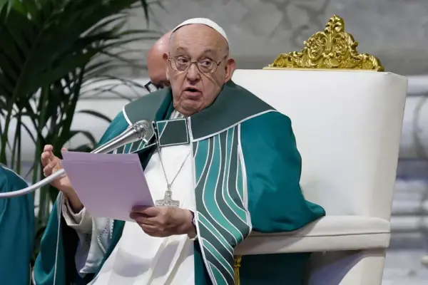 Pope Francis leads Holy Mass at the end of the synod of bishops in Vatican