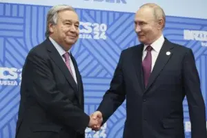 Putin se reúne con Guterres a puerta cerrada tras la cumbre de los BRICS