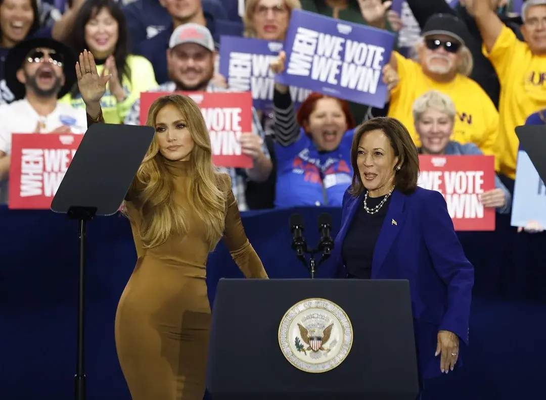 Jennifer López impulsa la campaña de Kamala en Las Vegas