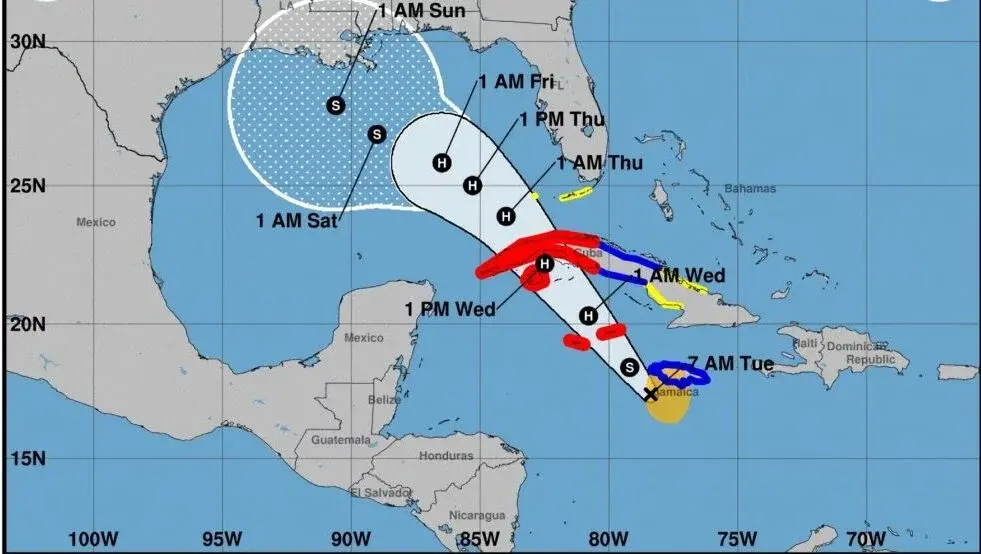 La tormenta Rafael se intensifica mientras se aproxima a las Islas Caimán y Cuba